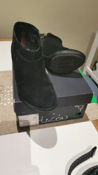 Botines Tommy Hilfiger Mujer Talla 37 Negros