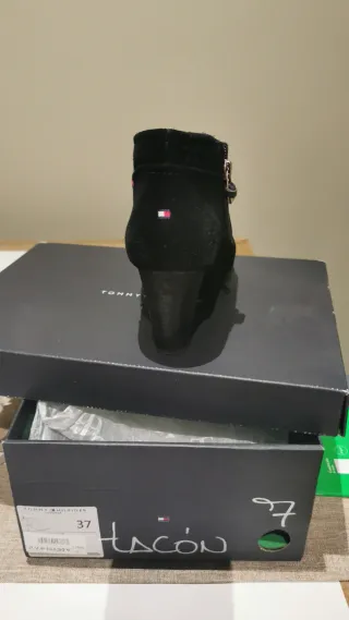 Botines Tommy Hilfiger Mujer Talla 37 Negros