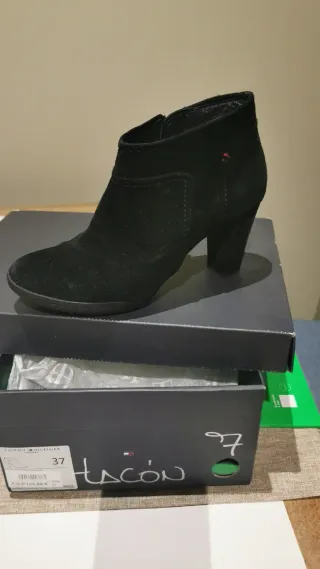 Botines Tommy Hilfiger Mujer Talla 37 Negros