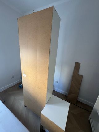 Estantería librería blanca de madera