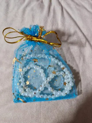 Collar Perlas y Loto Dorado