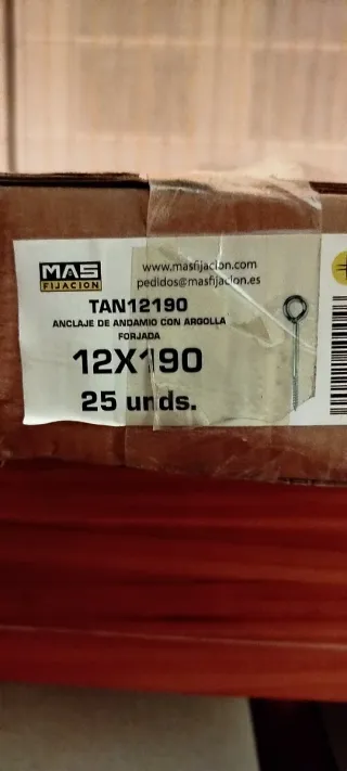 50 unidades Cáncamo 12x190 para andamio