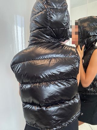 Moncler Gilet Nero Rosa Taglia S