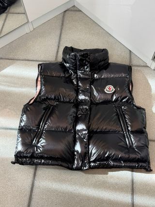 Moncler Gilet Nero Rosa Taglia S