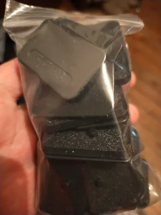 Lote 11 peanas expositoras negras