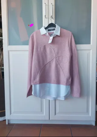 Jersey rosa con camisa blanca talla XS