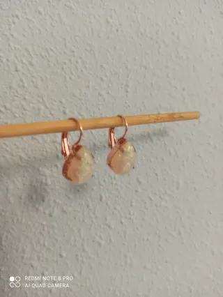 Pendientes cobre ópalo sintético