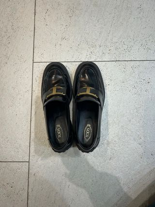 Mocasines Tod's de Piel Negro Talla 39.5