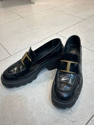 Mocasines Tod's de Piel Negro Talla 39.5