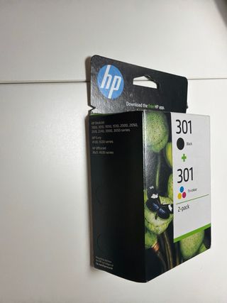 Pack 2 Cartuchos Tinta HP 301 Negro + Tricolor