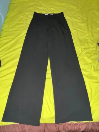 Pantalón ancho Bershka negro mujer