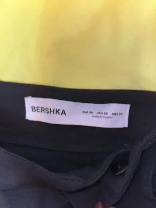 Pantalón ancho Bershka negro mujer