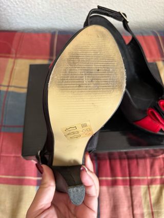 Zapatos Festissimo Tacón Negro y Rojo