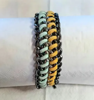 Pulsera Aïta Teal y Amarillo