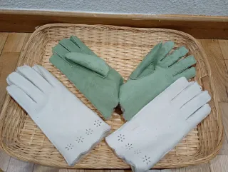 Guantes de Invierno Verdes y Blancos