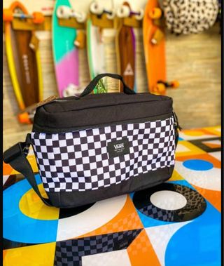 Lancheira Vans Xadrez Preta e Branca Original