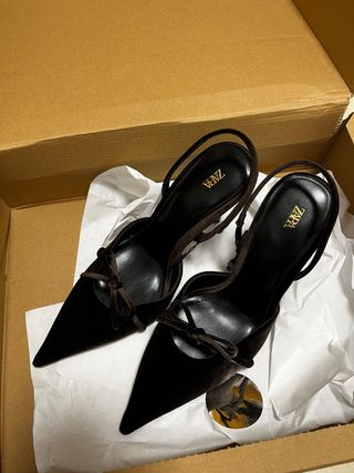 Zapatos Zara Talla Grande Negro Marrón