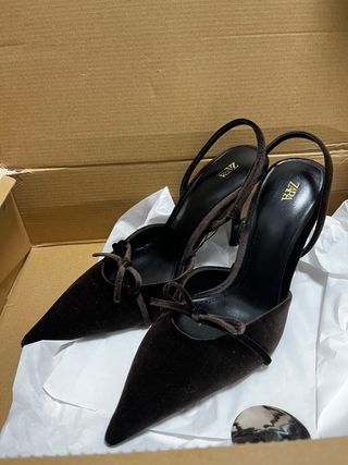 Zapatos Zara Talla Grande Negro Marrón