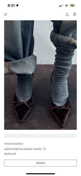 Zapatos Zara Talla Grande Negro Marrón