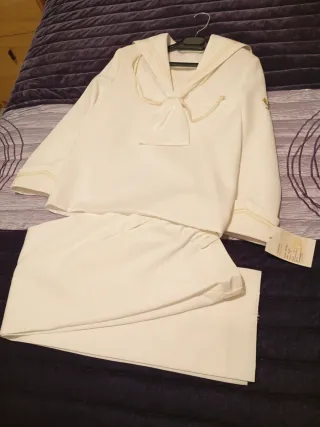 Traje Marinero Blanco Talla 9