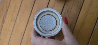 Caffettiera 5 tazze rossa e argento