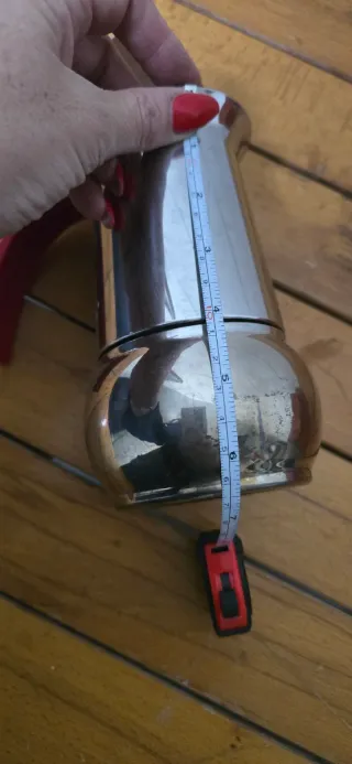 Caffettiera 5 tazze rossa e argento