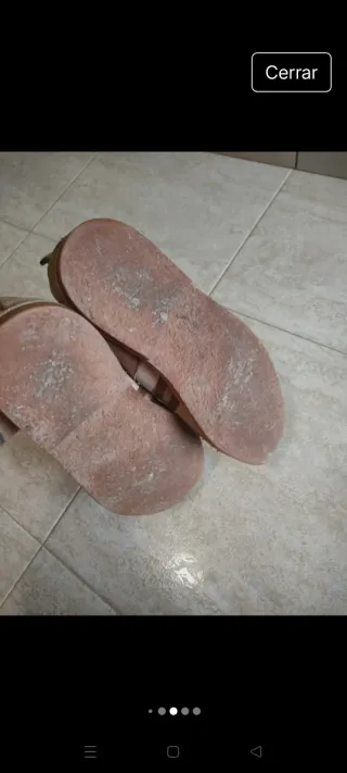 Zapatos de ante beige y marrón