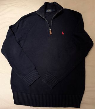 Jersey Ralph Lauren Azul Cremallera Talla S