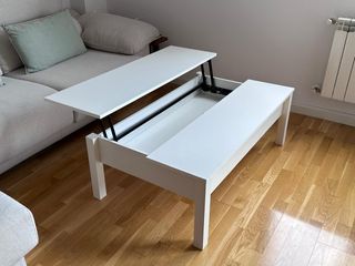 Mesa centro elevable Ikea blanca