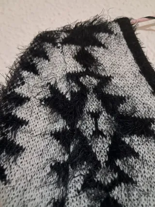 Vestido suave de lana estampado