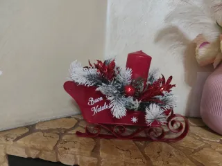 Centrotavola slitta natalizia