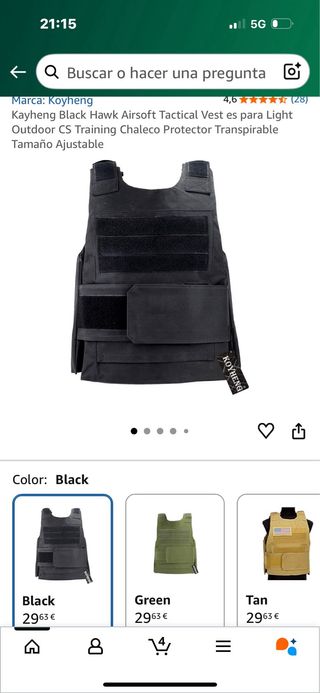 Chaleco táctico airsoft militar USA