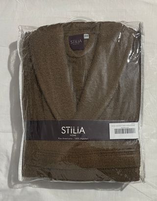 Albornoz Unisex Algodón Rizo Americano Marrón