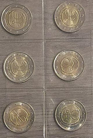 20 Monedas 2€ Unión Monetaria Europea SC COMPLETA