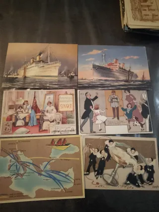 Lotto 56 cartoline vintage anni 80, riproduzioni.