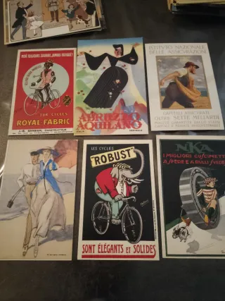 Lotto 56 cartoline vintage anni 80, riproduzioni.