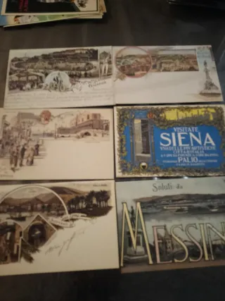 Lotto 56 cartoline vintage anni 80, riproduzioni.