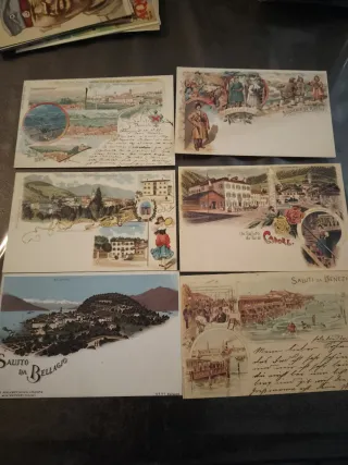 Lotto 56 cartoline vintage anni 80, riproduzioni.