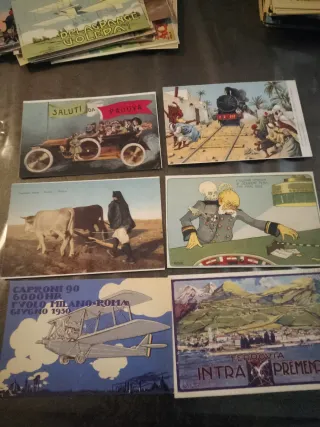 Lotto 56 cartoline vintage anni 80, riproduzioni.