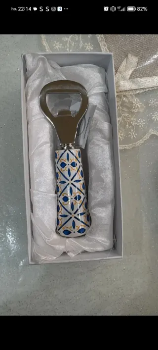 Apribottiglie design ceramica e metallo