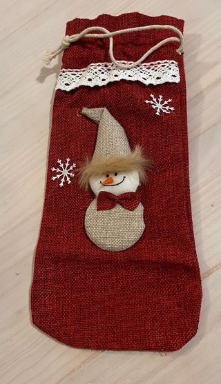 Bolsa regalo navideña muñeco de nieve