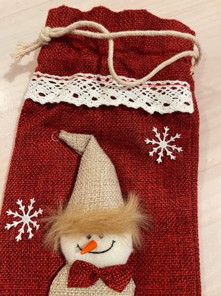 Bolsa regalo navideña muñeco de nieve