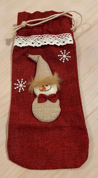 Bolsa regalo navideña muñeco de nieve