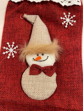 Bolsa regalo navideña muñeco de nieve