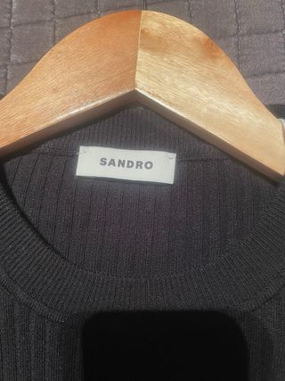 Jersey Sandro Negro con Botones Joya