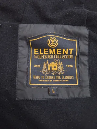 Chaqueta Element Hombre Talla L Negra/Beige