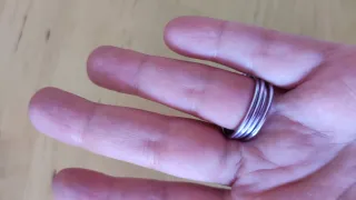 Anillo Lila pastel Ajustable con Perla