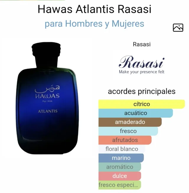 Rasasi Hawas Atlantis para Hombre