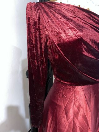 Abito lungo bordeaux elegante