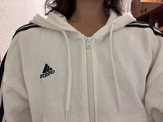 Chaqueta Adidas deportiva mujer blanca